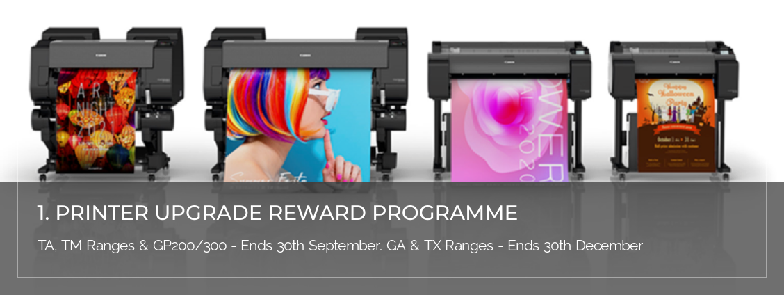 Until the end of the year, discounts are available on Canon PRO, GP, and TX Series printers Until the end of the year, discounts are available on Canon PRO, GP, and TX Series printers