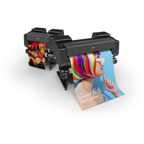How does borderless printing compare on a Canon ImagePROGRAF printer vs a HP DesignJet Z6?