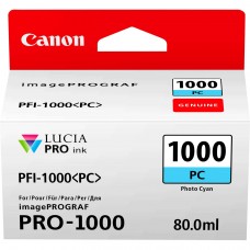 Canon PFI-1000PC Photo Cyan Ink Tank 80ml - Canon PRO-1000 Photo Printer 0550C001
