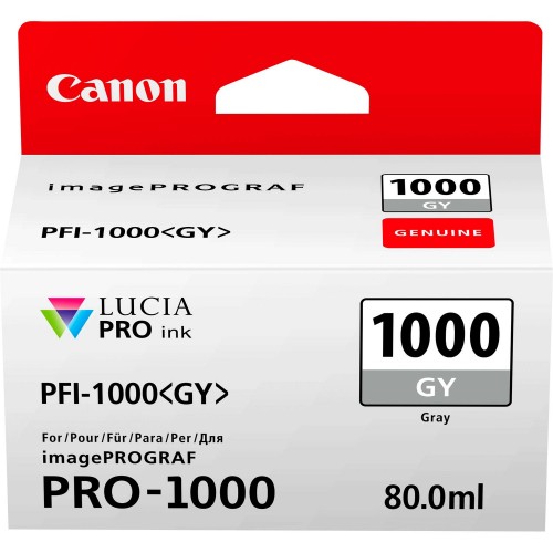 Canon PFI-1000GY Grey Ink Tank 80ml - Canon PRO-1000 Photo Printer 0552C001