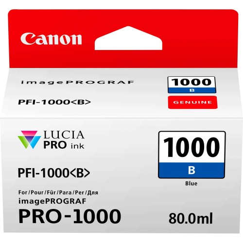 Canon PFI-1000B Blue Ink Tank 80ml - Canon PRO-1000 Photo Printer 05535C001