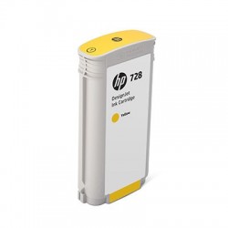 HP 728 Yellow 130ml Ink Cartridge for HP Designjet T730 Printer & T830 eMFP F9J65A