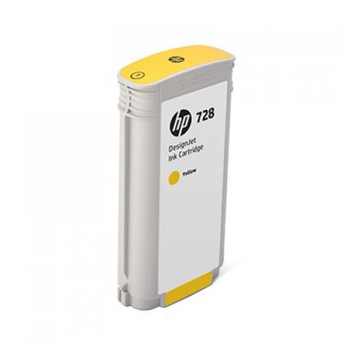 HP 728 Yellow 130ml Ink Cartridge for HP Designjet T730 Printer & T830 eMFP F9J65A