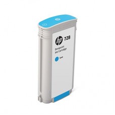 HP 728 Cyan 130ml Ink Cartridge for HP Designjet T730 Printer & T830 eMFP F9J67A