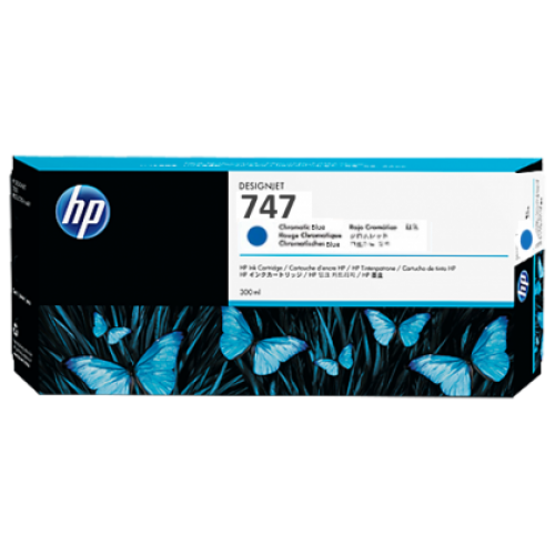 HP 747 300ml Chromatic Blue Ink Cartridge for HP Designjet Z9+ & Z9+dr Printers P2V85A