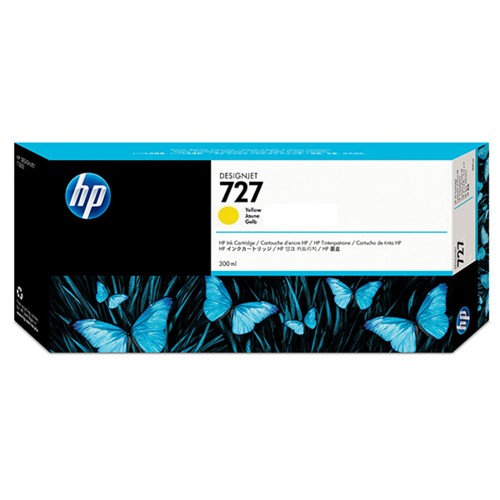 HP F9J78A No.727 Ink Cartridge Yellow - 300ml