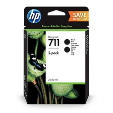 HP P2V31A No. 711 Black Ink Cartridge - 80ml x 2
