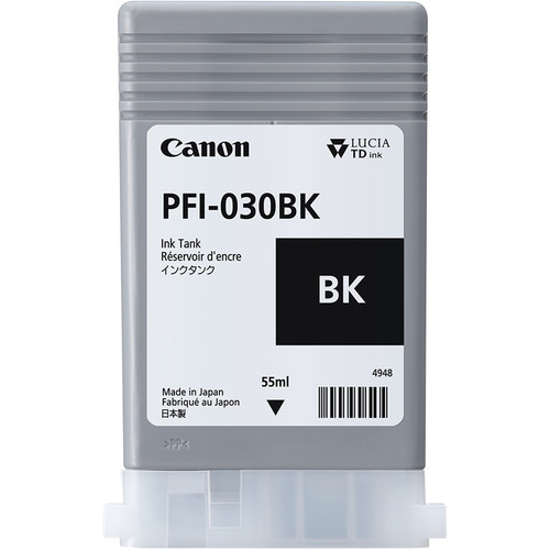 Canon PFI-030BK Black 55ml Ink Tank 3489C001AA for TM-240 & TM-340