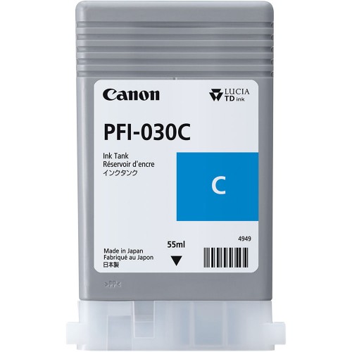 Canon PFI-030C Cyan 55ml Ink Tank 3490C001AA for TA-20 & TA-30