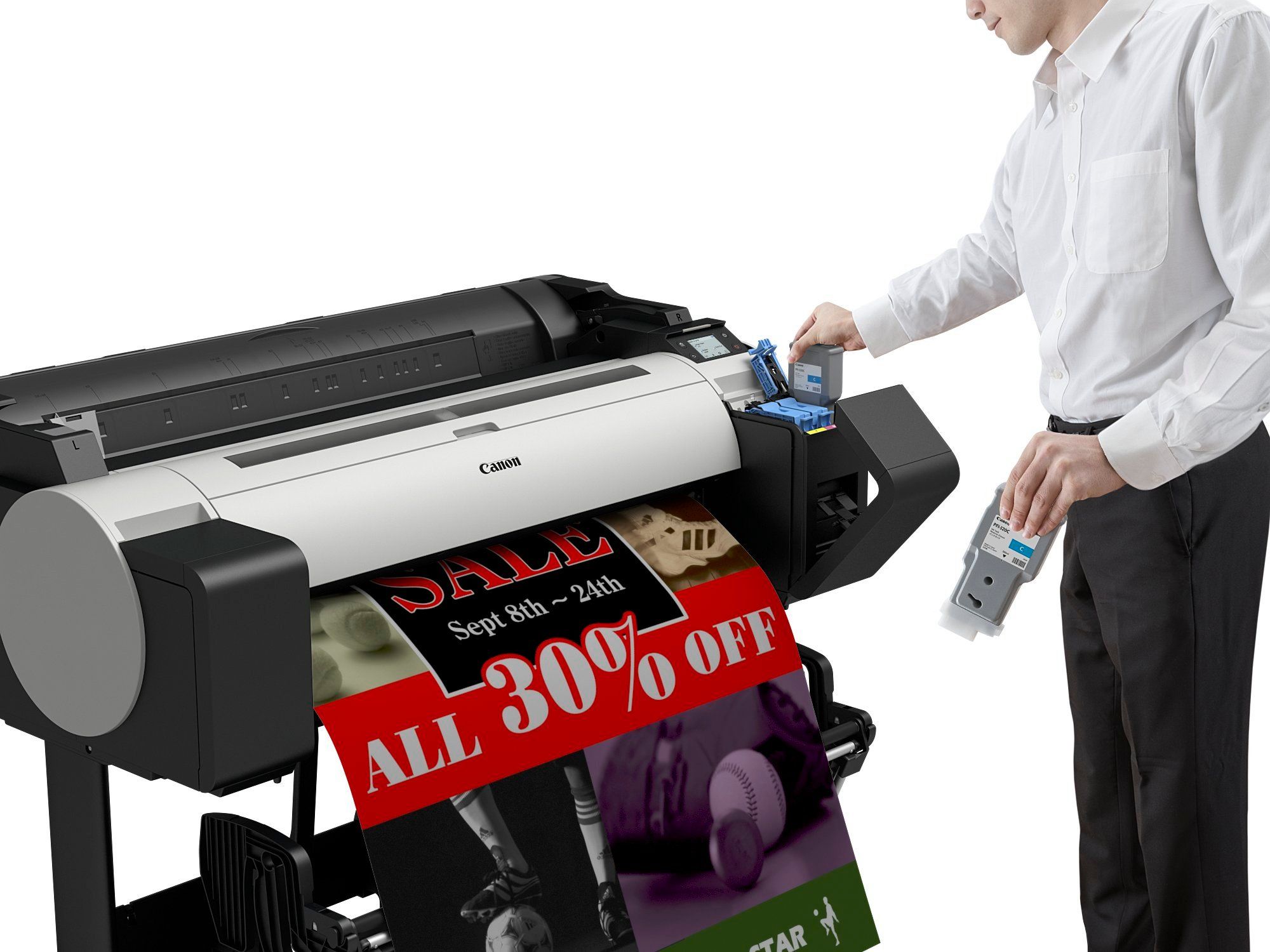 Efficient and high-quality results are possible with the inks accompanying Canon’s TM-200 and TM-300 printers Efficient and high-quality results are possible with the inks accompanying Canon’s TM-200 and TM-300 printers