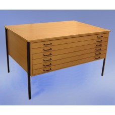 A0 6 Drawer Economy Wooden Planchest