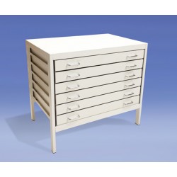 A1 6 Drawer Modern Metal Planchest