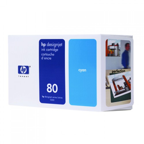 HP 80 C4846A  Cyan Ink Cartridge  350ml for HP Designjet 1050 & 1055