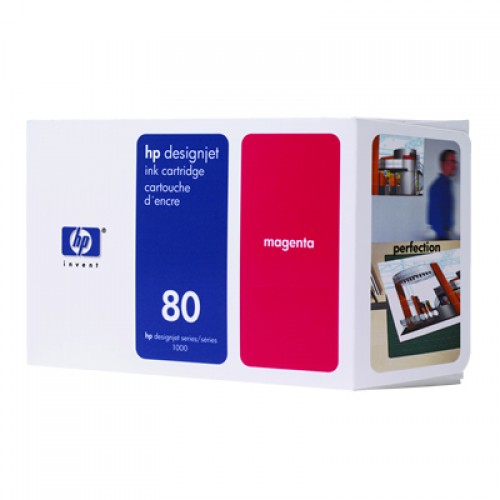 HP C4847A No 80 Magenta Ink Cartridge 350ml for HP Designjet 1050 & 1055