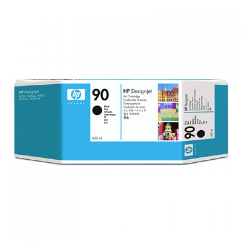 HP 90 C5058A Black Ink Cartridge 400ml for HP Designjet 4000, 4020, 4500 & 4520