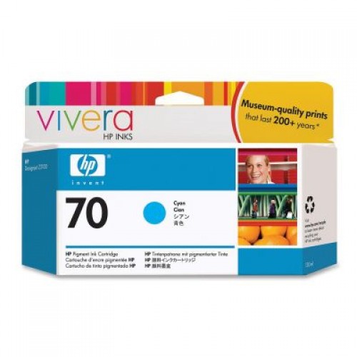 HP 70 C9452A Cyan Ink Cartridge 130ml for HP Designjet Z2100, Z3100, Z5200 & Z5400