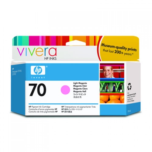 HP 70 C9455A Light Magenta Ink Cartridge 130ml for Hp Designjet Z2100, Z3100, Z3200 & Z5200