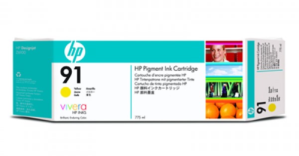 HP 91 C9469A Yellow Ink Cartridge 775ml for HP Designjet Z6100 | Prizma ...