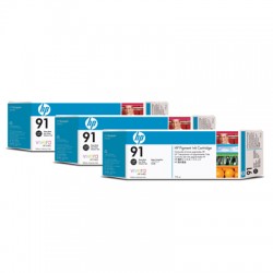 HP 91 C9481A Photo Black Ink Cartridge Triple Pack x 775ml for HP Designjet Z6100