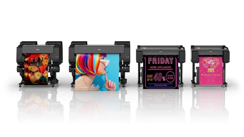 How can potential buyers best decide between Canon’s new ImagePROGRAF GP Series printer models?