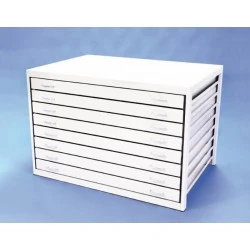 A1 8 Drawer Modern Metal Planchest