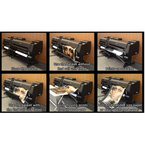 Another excellent, ease-of-use boosting feature of Canon’s ImagePROGRAF Pro Series printers: the stacking catch-basket