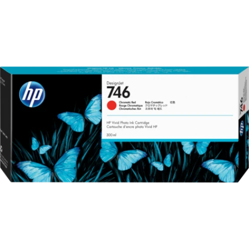 HP 746 300ml Chromatic Red Ink Cartridge for HP Designjet Z6, Z6dr, Z9+ & Z9+dr Printers P2V81A