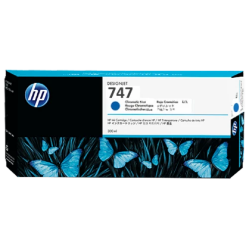 HP 747 300ml Chromatic Blue Ink Cartridge for HP Designjet Z9+ & Z9+dr Printers P2V85A