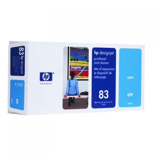 HP 83 C4961A Cyan Print Head + Cleaner